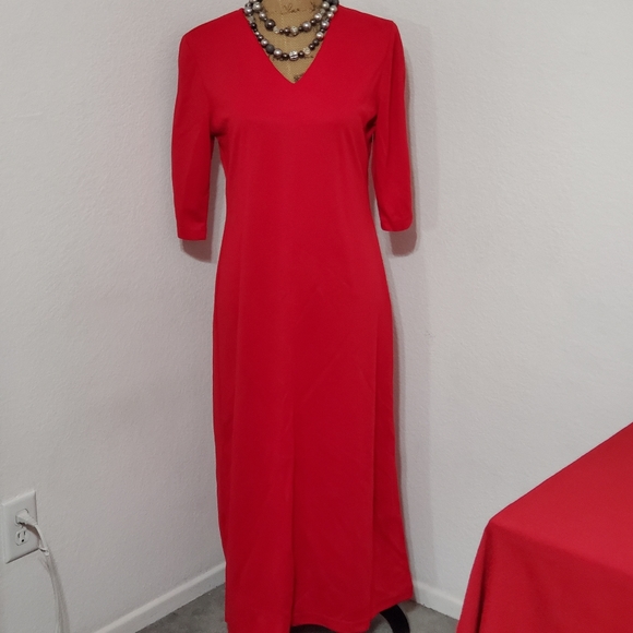 Coldwater Creek Dresses & Skirts - Coldwater Creek•RED maxi dress w/side slits•S